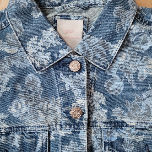 NWT LoveShackFancy X GAP Floral Denim Jacket - Picture 9 of 12